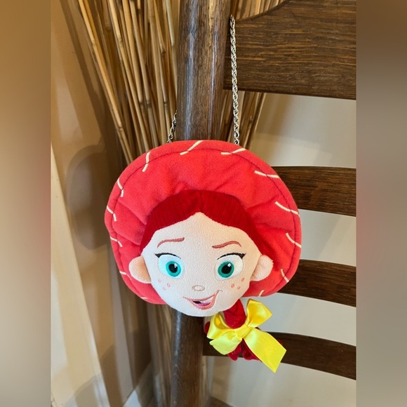 Rare Disney Plush Toy Story Jessie Purse Coin Bag metal strap cow print lining - Picture 1 of 12